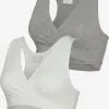 Mamalicious Voedingsbhs Bustier Voedingsbh HELENE Dames Grijs Gemêleerd / Wit