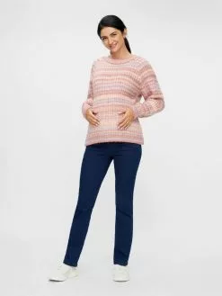 Mamalicious Fijngebreide Truien Trui MLEVY Dames Perzik -Mamalicious Winkel 09e1e4f87fde374e5b6c2ea6123b4634