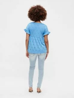 Mamalicious Blouses & Tunieken Blouse Dinna Dames Blauw -Mamalicious Winkel 0d592eb90dd504c9a1b02752c0e599fc