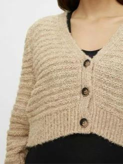 Mamalicious Vesten Gebreid Vest IZMIR Dames Lichtbeige -Mamalicious Winkel 1308ed902b4aaefd4a017802a6cac0c5