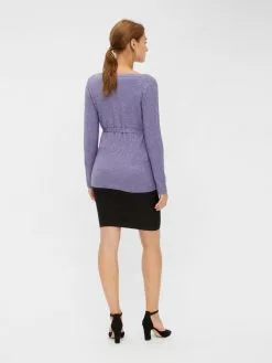 Mamalicious Fijngebreide Truien Trui Dames Lichtlila -Mamalicious Winkel 14161d3640e29342d29593e7e1d3504e