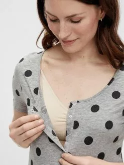 Mamalicious Nachtmode Pyjama Mira Lia Dames Grijs Gemêleerd -Mamalicious Winkel 153a05e708f10da4628e6f5546855fe6