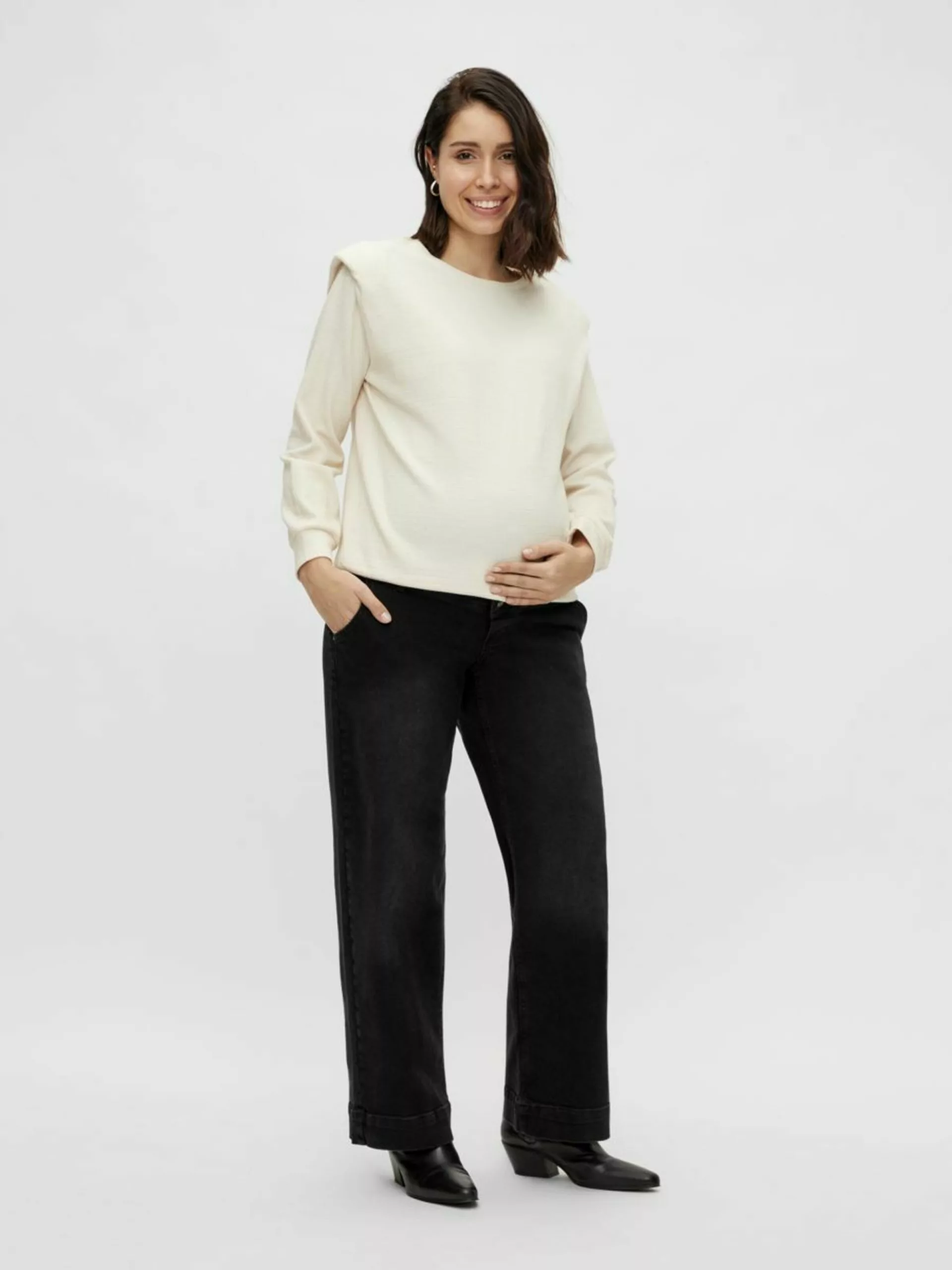 Mamalicious Jeans & Broeken Wide Leg Jeans Trona Dames Zwart 5 Mamalicious Jeans & Broeken Wide Leg Jeans Trona Dames Zwart - Afbeelding 5