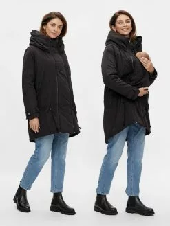 Mamalicious Jassen & Bodywarmers Tussenparka Tikka Dames Zwart -Mamalicious Winkel 27920c989b1e15433f63ba50ace18c7f