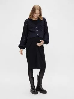 Mamalicious Vesten Gebreid Vest Vibs Dames Donkerblauw -Mamalicious Winkel 2c8203c1beb932fcc7f139987ecf56e2