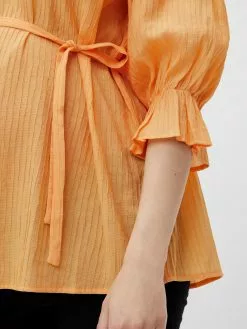 Mamalicious Blouses & Tunieken Blouse Nora Dames Lichtoranje -Mamalicious Winkel 33ed141aaddf02137f3618a2d7446f79