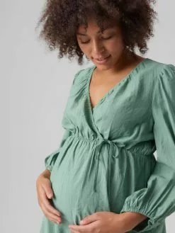 Mamalicious Blouses & Tunieken Blouse Kelly Tess Dames Groen -Mamalicious Winkel 353387cd7f07451cc96ad5bb4fe05377