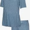 Mamalicious Nachtmode Korte Pyjama JASMIN LIA Dames Nachtblauw / Lichtblauw