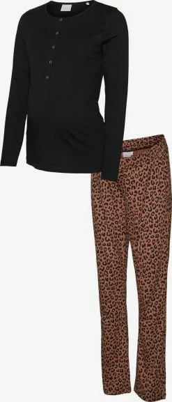 Mamalicious Nachtmode Pyjama Hira Lia Dames Bruin