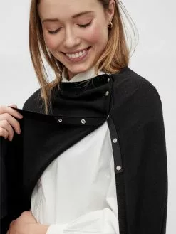 Mamalicious Ponchos & Kimonos Cape Penny Dames Zwart -Mamalicious Winkel 49e32b62ac730a34d35b110a97c951c7