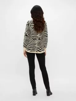 Mamalicious Fijngebreide Truien Trui Celine Dames Crème / Zwart -Mamalicious Winkel 5bbd6d8643fcc4e8447dc8dcc32d706b