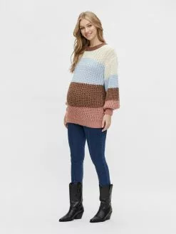 Mamalicious Fijngebreide Truien Trui Sandie Dames Gemengde Kleuren -Mamalicious Winkel 5c76ce900b3a2262e62042822c928a6f