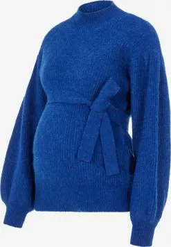 Mamalicious Fijngebreide Truien Trui LILLI Dames Royal Blue/koningsblauw