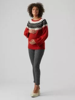 Mamalicious Fijngebreide Truien Trui Eli Dames Knalrood -Mamalicious Winkel 6c316e07d6978f5c8c5d90c00cb5f671