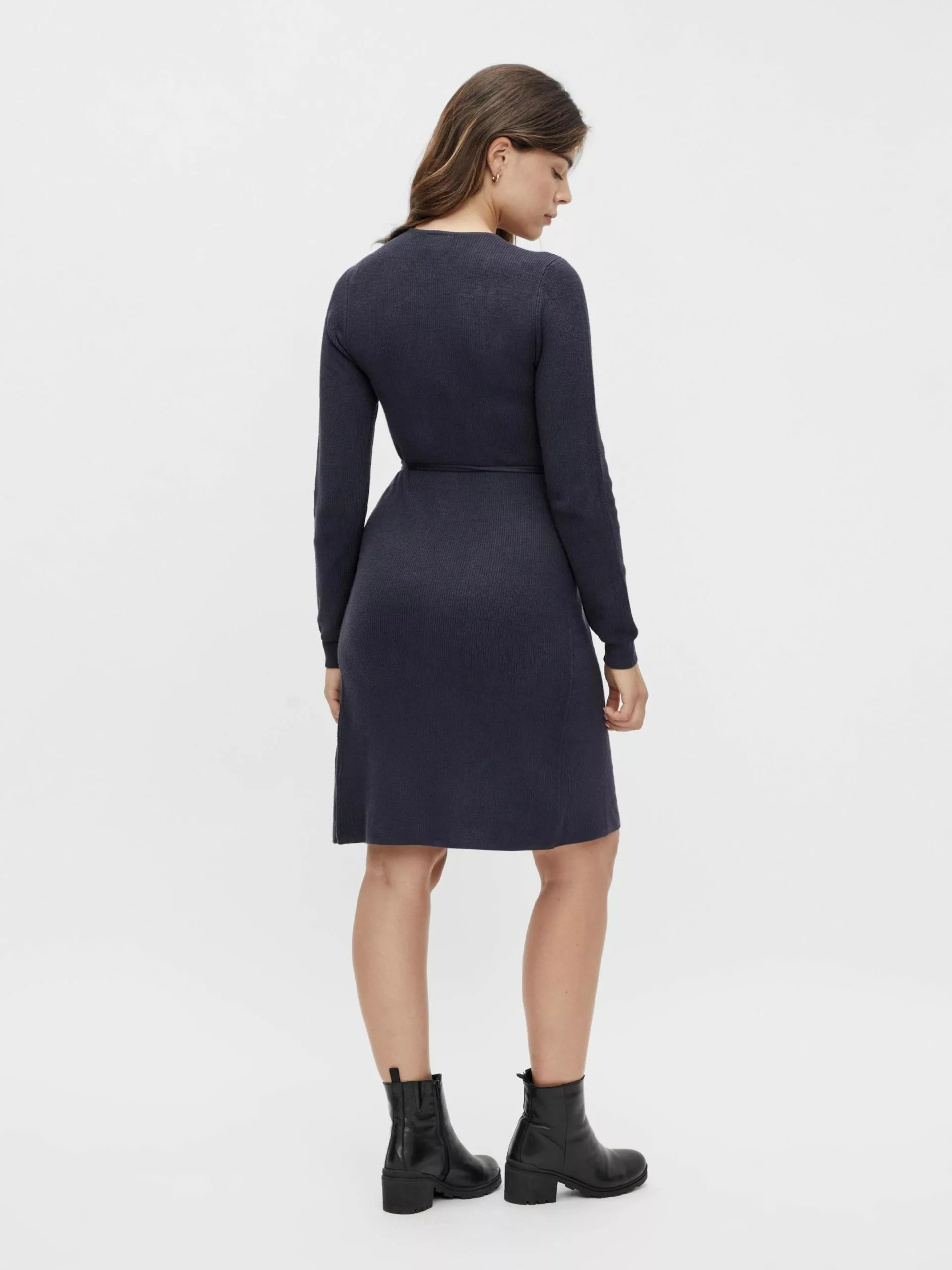 Mamalicious Jurken Gebreide Jurk TESS Dames Nachtblauw 4 Mamalicious Jurken Gebreide Jurk TESS Dames Nachtblauw - Afbeelding 4
