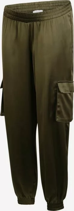 Mamalicious Jeans & Broeken Loosefit Cargobroek MLASA Dames Olijfgroen