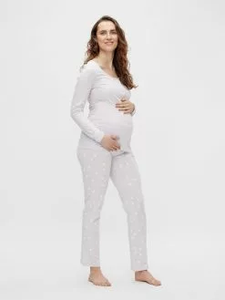 Mamalicious Nachtmode Pyjama Mira Lia Dames Pastellila -Mamalicious Winkel 810054676bd904d1ef028cdea2975f01