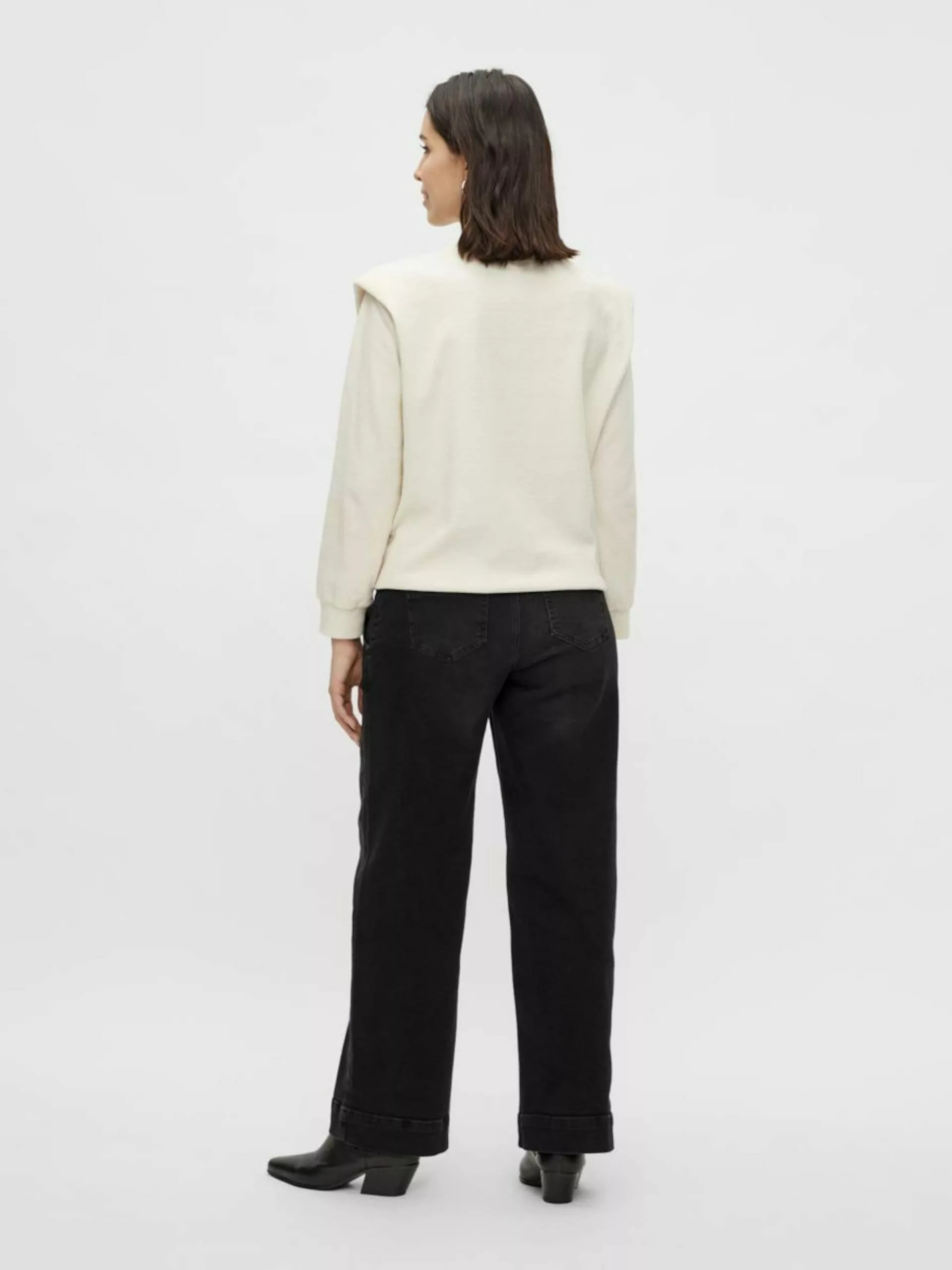 Mamalicious Jeans & Broeken Wide Leg Jeans Trona Dames Zwart 4 Mamalicious Jeans & Broeken Wide Leg Jeans Trona Dames Zwart - Afbeelding 4