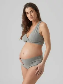 Mamalicious Voedingsbhs Bustier Voedingsbh HELENE Dames Grijs Gemêleerd / Wit -Mamalicious Winkel b22b71629f726e6a1453c038c219e758