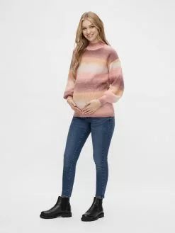Mamalicious Fijngebreide Truien Trui Amber Dames Roze -Mamalicious Winkel b2d2a26fd45b031a8017fbffb69580bf