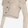 Mamalicious Vesten Gebreid Vest DAISY Dames Lichtbeige