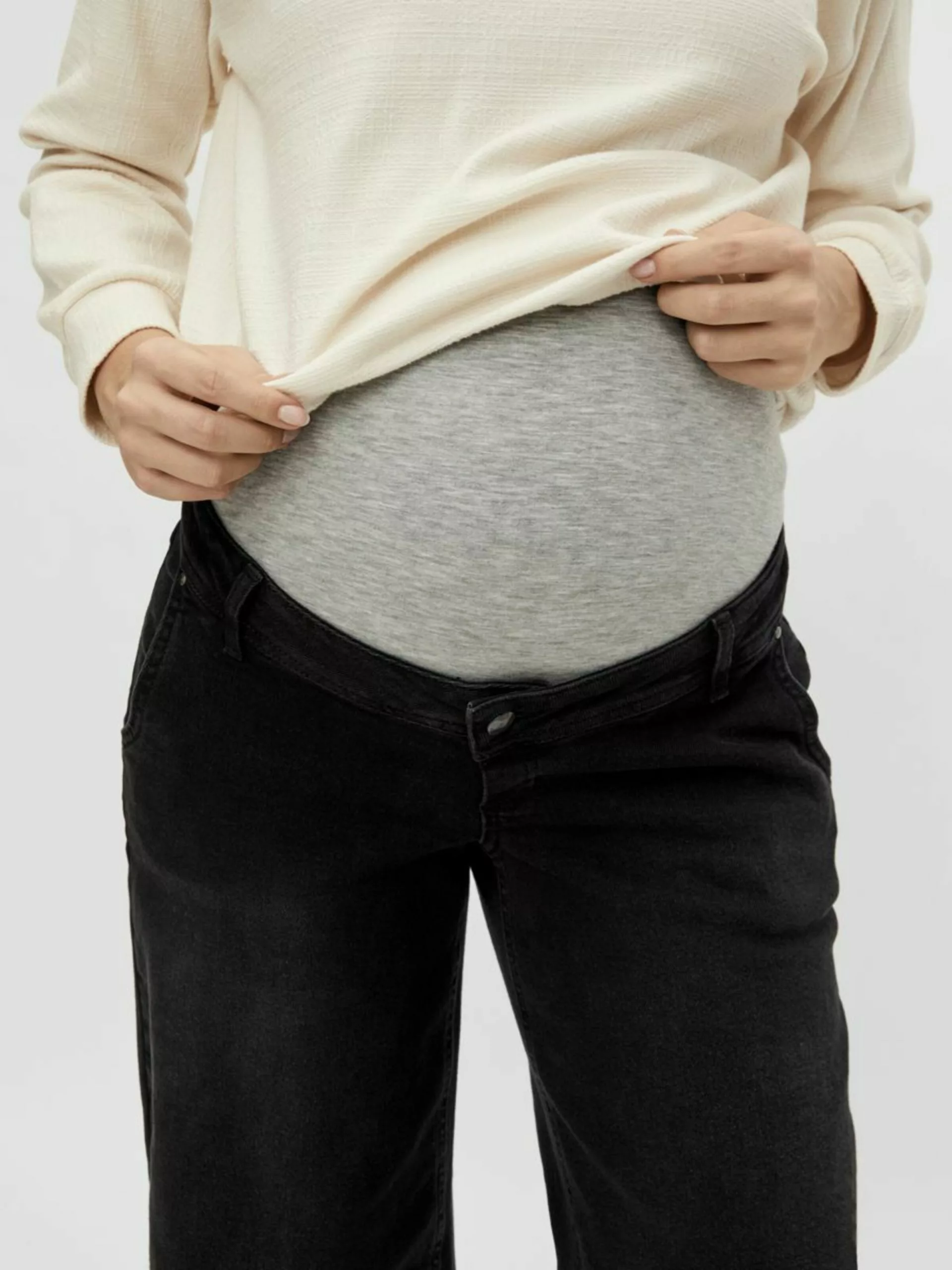 Mamalicious Jeans & Broeken Wide Leg Jeans Trona Dames Zwart 6 Mamalicious Jeans & Broeken Wide Leg Jeans Trona Dames Zwart - Afbeelding 6