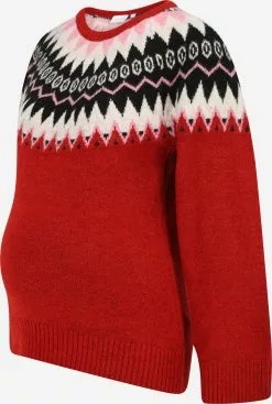 Mamalicious Fijngebreide Truien Trui Eli Dames Knalrood