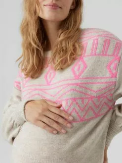 Mamalicious Fijngebreide Truien Trui Dames Lichtgrijs -Mamalicious Winkel e6e3c420f46f82b29fb9f45115212a7f