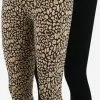Mamalicious Jeans & Broeken Skinny Leggings Julienne Dames Lichtbruin / Zwart