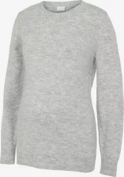 Mamalicious Fijngebreide Truien Trui Anne Dames Grijs Gemêleerd