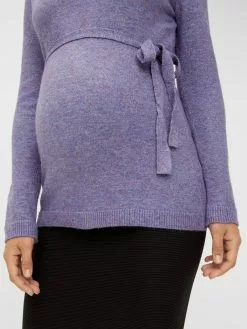 Mamalicious Fijngebreide Truien Trui Dames Lichtlila -Mamalicious Winkel ecfd029ca042f34e377bd1f4362c4aaa