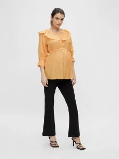 Mamalicious Blouses & Tunieken Blouse Nora Dames Lichtoranje -Mamalicious Winkel f423899ca54bbe69efe73ce128a1ac87