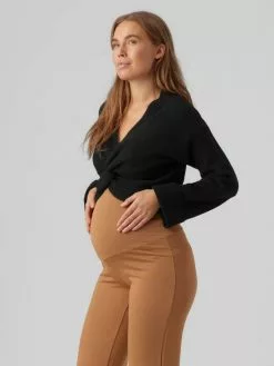 Mamalicious Fijngebreide Truien Trui Svala Dames Zwart -Mamalicious Winkel f7afd4acaf316834609f31d03a8c33e2