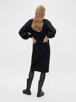 Mamalicious Vesten Gebreid Vest Vibs Dames Donkerblauw -Mamalicious Winkel fb4f7f778a07ceeb1b3322531d3e69d9