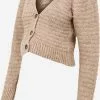 Mamalicious Vesten Gebreid Vest IZMIR Dames Lichtbeige