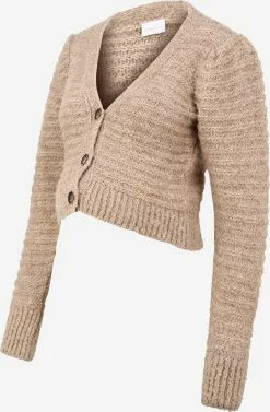 Mamalicious Vesten Gebreid Vest IZMIR Dames Lichtbeige